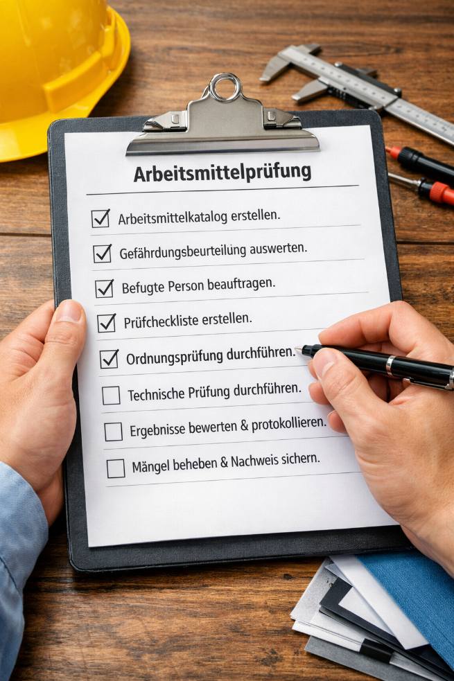 Arbeitsmittelprüfung Checkliste